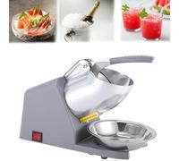 HUNTFF Electric Ice Crusher, 380W 2200R/M Ice Shaver Machine with Dual Blades, 85kg/hr, Stainless Steel Snow Cone Maker with Bowl, Commercial Ice Crusher for Ice Cream, Cold Drinks, Smoothies