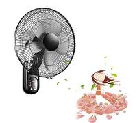 HUNTFF Home Wall Mounted Fans 16 inch 18inch metal Wall Fan Air Circulator,Electric Cooling Fan with 3 Speed Settings,60 Watts,Ideal For Home,Office -Black