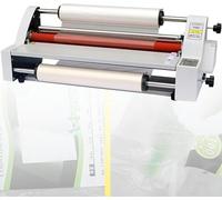 HUNTFF Laminating Machine, 700W Electric Digital Control Thermal Cold Roll Laminator for BOPP PTE Film - Professional Single Dual Sided Laminator
