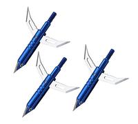 Hunting Arrow Blue Broadheads 100 Grain Expandable for Crossbow Compound 6 Pack