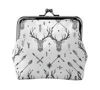 Hunting Arrows Deer. Coin Purses, Small Card Case Wallet For Men Women For Shopping And Casual Outings, Black, One Size, Art Deco