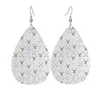 Hunting Arrows Triangles Deer. Leather Earrings For Women Dangle, Piercing Teardrop Earrings Lightweight Jewelry Gifts For Women Girls