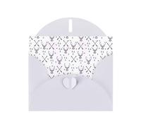 Hunting Arrows Triangles Deer Print Blank Cards and Envelopes 5" x 6" for Wedding Birthday Invitations and All Occasions