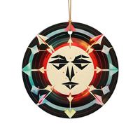 Hunting Arrows Triangles Deer Print Ceramic Round Pendant For Travel Ornaments For Home Decor Christmas Ornament