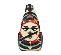 Hunting Arrows Triangles Deer Print Cross Chest Bag Diagonally Men Women Lightweight Waterproof Chest Shoulder Bag