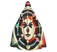 Hunting Arrows Triangles Deer Print Halloween Hooded Cape For Masquerade | Lightweight Unisex Hooded Cape,Easy To Layer Over Any Outfit For Carnivals,Fiesta,And Costume Events