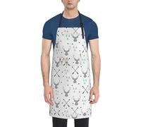 Hunting Arrows Triangles Deer Print Kitchen Apron With Pockets Versatile Adjustable Chef Bbq Grilling Smock For Adults