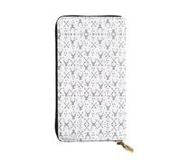 Hunting Arrows Triangles Deer Print Leather Long Clutch Wallet – Fashionable Personalized Wallet, Multiple Card Slots, Gift Ready, Black, One Size