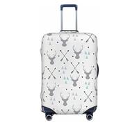 Hunting Arrows Triangles Deer. Print Luggage Cover,Fashion Suitcase Protector Washable Scratch Resistant, Black, Small
