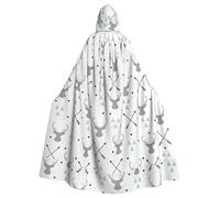Hunting Arrows Triangles Deer. Printing Vampire Halloween Hooded Cloak (57.8 Inches Length), Comfortable Large Hood Ideal For Cosplay