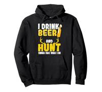 Hunting Beer and Hunt wild Animals and drinking Beer Pullover Hoodie
