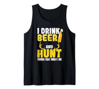 Hunting Beer and Hunt Wild Animals and Drinking Beer Tank Top