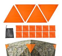 Hunting Blind Orange Cover - Waterproof Ground Blind Accessories,with Drawstring Bag Magnetic High Visibility Patches for Mountain Climbing Night Riding Tent Men