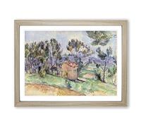 Hunting Cabin In Provence By Paul Cezanne Classic Painting Framed Wall Art Print, Ready to Hang Picture for Living Room Bedroom Home Office Décor, Oak A3 (46 x 34 cm)