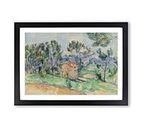 Hunting Cabin in Provence by Paul Cezanne Framed Print | A2 Black Framed Wall Art | Ready to Hang | Modern Historical Picture | Living Room Bedroom Lounge Office