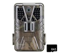 Hunting Camera Outdoor Waterproof HD Wildlife Trail Camera Infrared Night Vision Motion Activated Trap Camera(Camera Add 64GB Card)