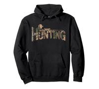 Hunting Camo Hunter Silhouette Deer Season Pullover Hoodie