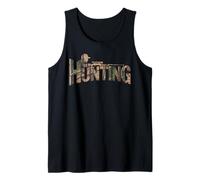 Hunting Camo Hunter Silhouette Deer Season Tank Top