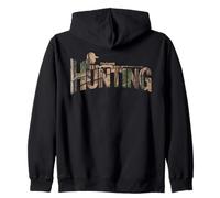 Hunting Camo Hunter Silhouette Deer Season Zip Hoodie