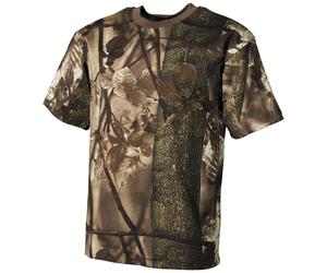 Hunting Camouflage T-Shirt Hunters Top 100% Cotton Mens Tee Real Tree Brown Camo
