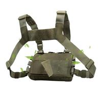 Hunting Chest Pack: Adjustable Waterproof Fly Vest, Multiple Pockets Storage, Outdoor Gear | Travel Bag Camping, Hiking, Driving, Trekking in m, verde, Consulte la descripción, See description