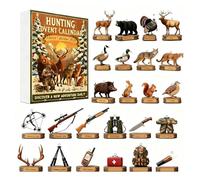 Hunting Christmas Advent Calendar 2025, Festive Countdown Featuring 2D Acrylic Animal Hunting Tools Ornament Pendant Charms, Ideal as Party Gifts for Boys, Girls, and Christmas Presents (1 PC)