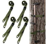 Hunting Climbing Stick Replacement Straps Heavy Duty Tree Stand Climbing Stick Straps Climbing Stick Accessories To Fix Most Hang-On's Platforms And Sticks, Easy To Adjust, Sturdy And Durable (4 Pack)