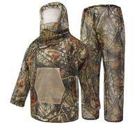 Hunting Clothing, Summer Anti-Mosquito Suit, Mesh lightweight Camouflage Clothing Tops Pants Jacket for Men Women Outdoor Hunting, Fishing, Camping, Adventure-Tree 2.0||M/L(165CM-175CM)
