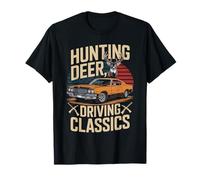 Hunting Deer Driving Classics Retro Car Enthusiast Hunter T-Shirt