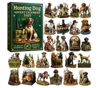 Hunting Dog Advent Calendar 2025, 24 Days Christmas Countdown with 24pcs 2D Hunting Dog Acrylic Ornaments, Cute Dog Countdown Calendar for Dogs Lovers, For Home Office Festive & Christmas Tree Decor