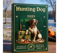 Hunting Dog Advent Calendars 2025-24 Days Christmas Countdown Calendar, 2D Acrylic Dog Hanging Ornaments, for Holiday Party Adults Desk Offices Living Room Bedroom Kitchen Car Window