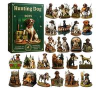Hunting Dog Advent Calendars 2025, 24 Days Countdown Calendar with Dog Acrylic Ornaments, Holiday Christmas Tree Hanging Decorations, for Dogs Lovers & Festive Home Décor