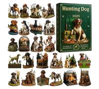 Hunting Dog Advent Christmas Calendar 2025 | 24 Days Countdown With Handsome Hunting Dog Acrylic Ornaments - For Holiday Party Adults Desk Office Living Room Bedroom Kitchen Car Window