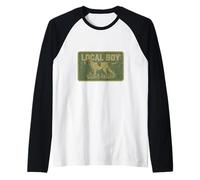 Hunting Dog Lovers Local Boy Country Vintage Raglan Baseball Tee