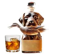 Hunting Dog Whiskey Bottle Animals Liquor Whiskey Decanter Funny Hound Hunting Glass Decanter Wine Bottles for Men Dad