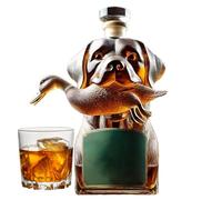Hunting Dog Whiskey Bottle, Hound Holding A Duck Shaped Wine Bottle, Airtight Container Alcohol Holder, Funny Dog Statue Whiskey Glasses Table Centerpieces Desk Decor for Men Father