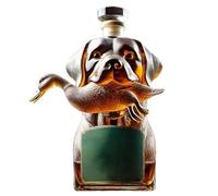 Hunting Dog Whiskey Bottle, Hound Hunting Duck Whiskey Bottle 3D Engraved Glasses, Dog Decanter Wine Bottles for Men Dad