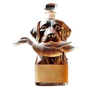 Hunting Dog Whiskey Bottle, Hound Hunting Duck Whiskey Bottle 3D Engraved Glasses, Dog Decanter Wine Bottles for Men Dad