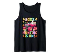 Hunting Eggs Easter Bunny Driving Monster Truck Colorful Egg Tank Top