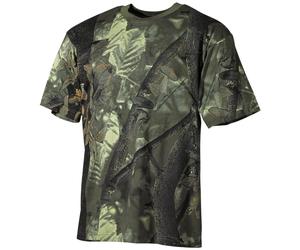 Hunting Fishing Trapper Camouflage Top Camo Mens T-Shirt Real Tree Green Tee