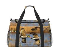Hunting Fly Wild Print Ample Travel Large Capacity Hand Travel Bag Carry On Tote Foldable Travel Totes Bag