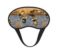 Hunting Fly Wild Print Blackout Sleep Mask, with Adjustable Strap for Travel, Night Work, Nap, Office