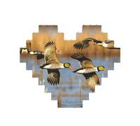Hunting Fly Wild Print Building Brick Block Puzzle Heart Shaped,Christmas Valentines Birthday Anniversary Presents