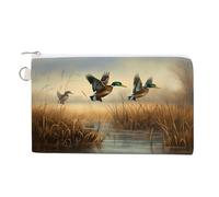 Hunting Flying Wild Coin Purse with Zipper, Canvas Change Purse Portable Coin Pouch for Men Women Small Cosmetic Bag