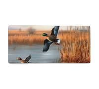 Hunting Flying Wild Duck 1 Print Mouse Pad Extra - Large Desk Mat for Office, Work - from - Home, PC Gamers & Streamers 16 x 35.5 Inch