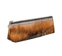 Hunting Flying Wild Duck 2 Printed Zipper Pencil Case Cute Stationery Organizer PVC Leather Triangle Makeup Bag Pen Pouch