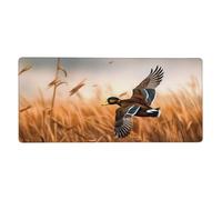 Hunting Flying Wild Duck 4 Print Mouse Pad Extra - Large Desk Mat for Office, Work - from - Home, PC Gamers & Streamers 16 x 35.5 Inch