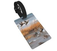 Hunting Flying Wild Duck Full Width Single-Sided Printed Luggage Tags, Tag Tags to Prevent Mistakes, Name Tags, Luggage Decorations, Pendants, Travel Experts, Full Equipment Markings
