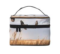 Hunting Flying Wild Duck Printing Makeup Bag for Women Portable Travel Cosmetic Case Make Up Organizer Bag Beauty Box with Inner Pouch and Handle