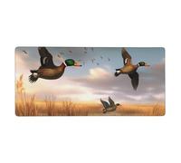 Hunting Flying Wild Ducks 6 Print Mouse Pad Extra - Large Desk Mat for Office, Work - from - Home, PC Gamers & Streamers 16 x 35.5 Inch